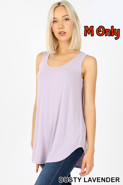 4618 0/0S Round Neck & Hem TOP in DUSTY LAVENDER JV-KO