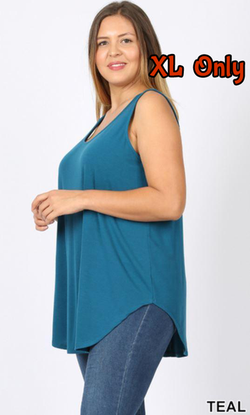 4910 0/0S Round Neck & Hem TOP in TEAL