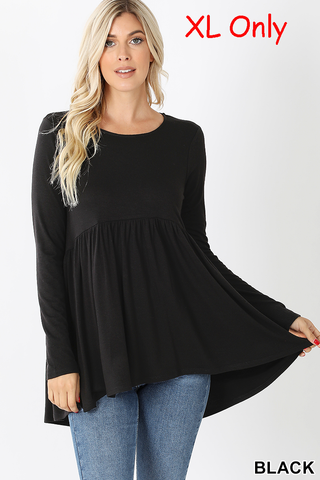 5970 4/4S Baby Doll TOP in BLACK