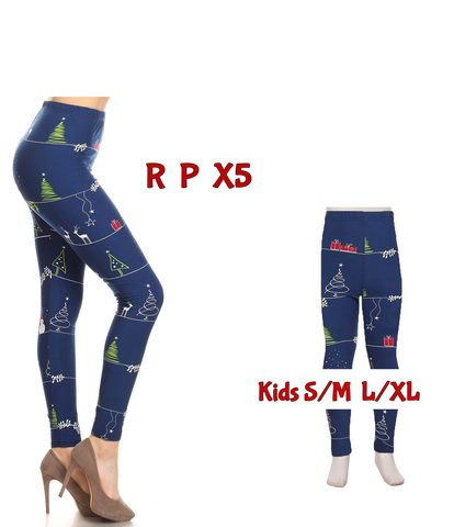 6039 Christmas Film Strip DESIGNER LEGGINGS or KIDS JV-M85
