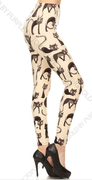 626 Cartoon Cat LEGGINGS JV1-Q41B G