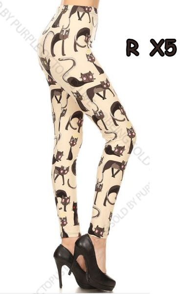 626 Cartoon Cat LEGGINGS JV1-Q41B G