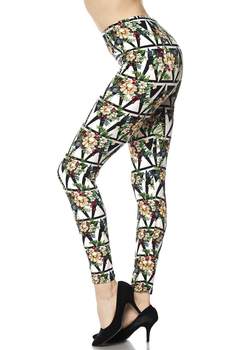 636 Triangle Floral LEGGINGS JV-M25DT