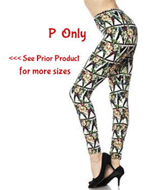 636 Triangle Floral LEGGINGS JV-M25DT