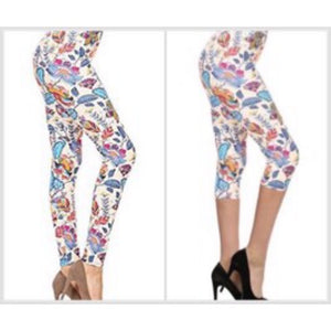 879 Pastel Floral LEGGINGS & CAPRI