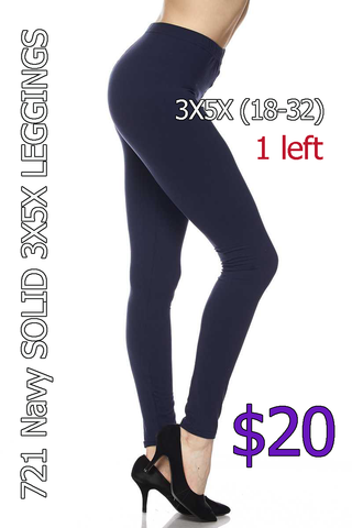 721 Navy SOLID 3X5X LEGGINGS