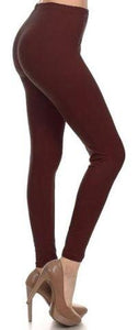 723 Brown SOLID 3X5X LEGGINGS JV-Z99