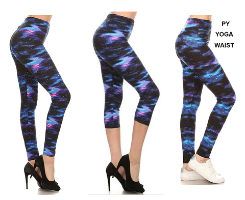 749 Blue Galaxy LEGGINGS & CAPRI