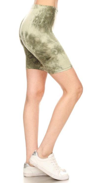 765s SHORTS Green Marble Tie Dye JV-T27TL