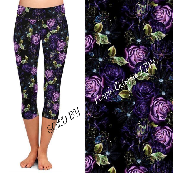 7739c Blackberry Roses DESIGNER CAPRI JV-T51A