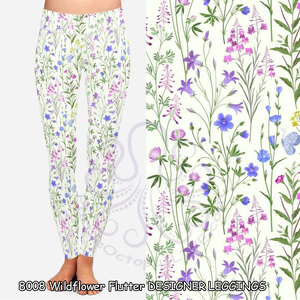8008 Wildflower Flutter DESIGNER LEGGINGS