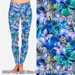 8009 Beyond Blue DESIGNER LEGGINGS