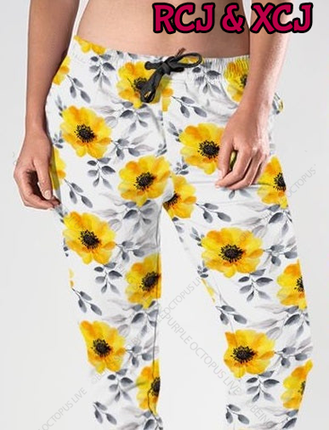 8013cj Golden Day Floral POD CAPRI JOGGERS JV-PBB