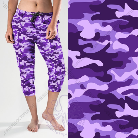 8020cj Another Purple Camo POD CAPRI JOGGERS JV-T21C