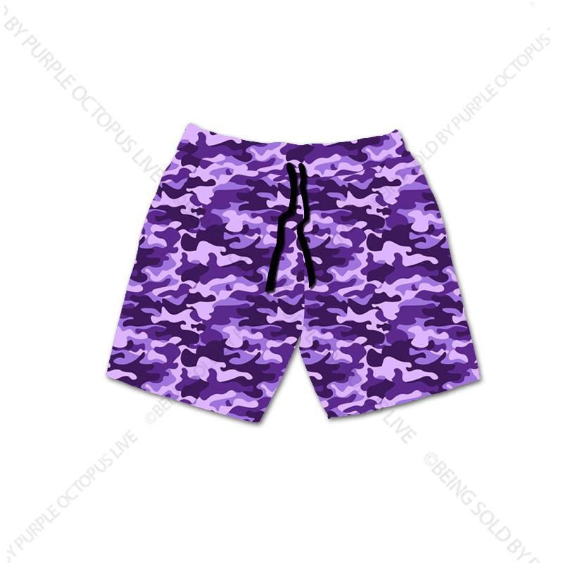 8020sj Another Purple Camo POD SHORT JOGGERS