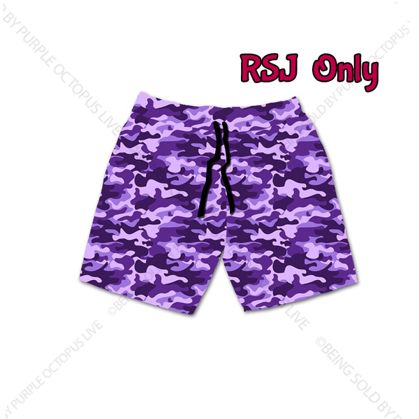 8020sj Another Purple Camo POD SHORT JOGGERS