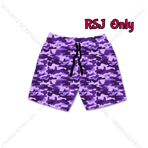 8020sj Another Purple Camo POD SHORT JOGGERS