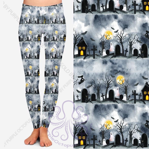 8052 Down Spooky Lane POD DESIGNER LEGGINGS JV1-H10B