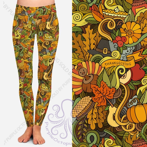 8061 Thanksgiving Collage w PKTS DESIGNER LEGGINGS JV-HB70