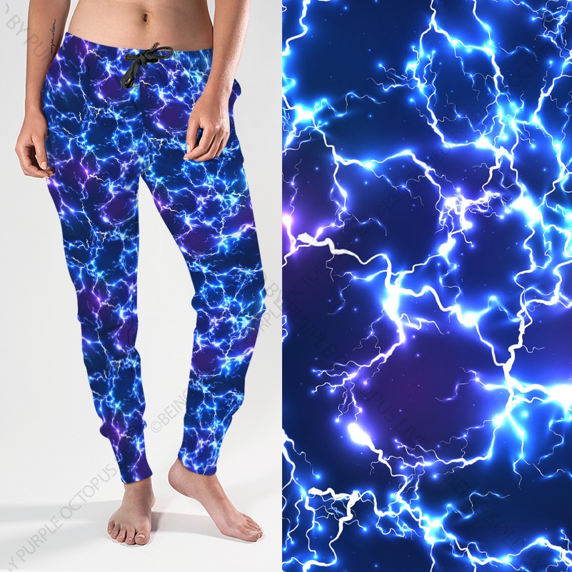 8068j Blue Lightning DESIGNER JOGGERS