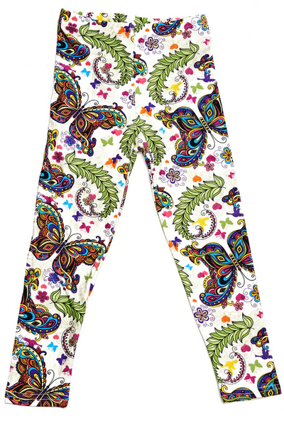806 Mardi Gras Butterfly LEGGINGS & CAPRI & Kids