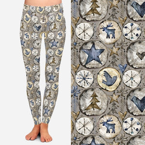 8072 Woodland Ornaments DESIGNER LEGGINGS JV-M40C