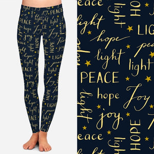 8077 Christmas Tidings DESIGNER LEGGINGS JV-K35C