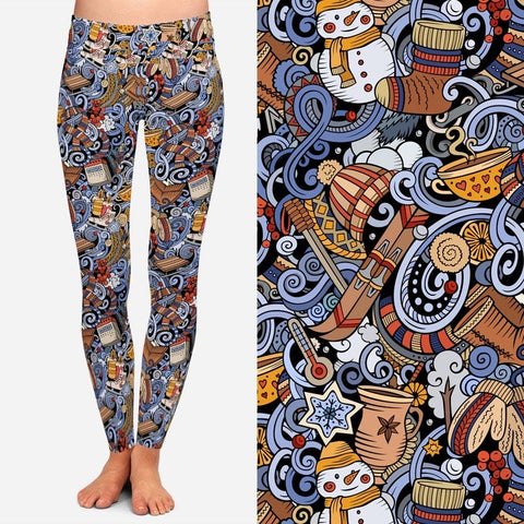 8086 Winter Collage DESIGNER LEGGINGS JV-Q5 DS