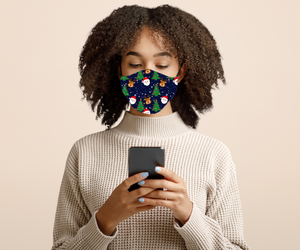 8094m Here Comes Santa DESIGNER MASKS JV-N145