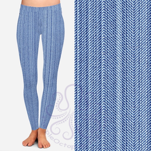8107 Azure Weave DESIGNER LEGGINGS