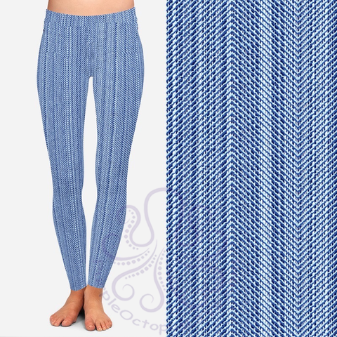 8107 Azure Weave DESIGNER LEGGINGS