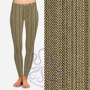 8108 Ecru Weave DESIGNER LEGGINGS