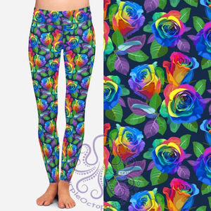 8120 Rainbow of Roses POD DESIGNER LEGGINGS JV-C40C