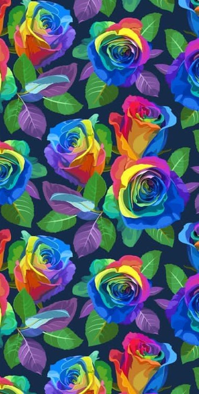 8120n Rainbow of Roses CUSTOM PRINT NAIL STRIPS JV-Z99