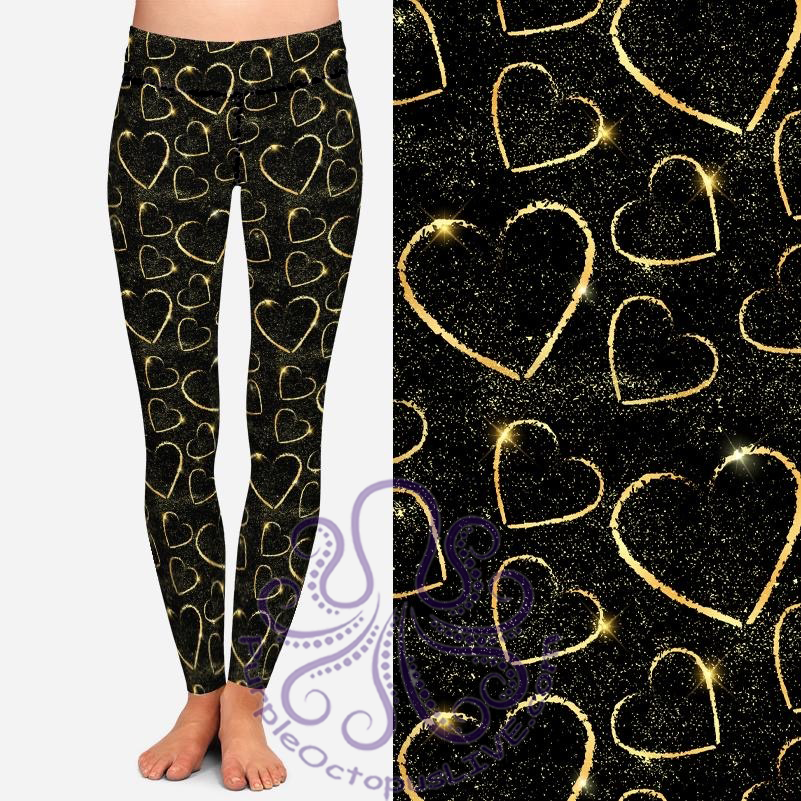 8121 Hearts of Gold POD DESIGNER LEGGINGS JV-C25C