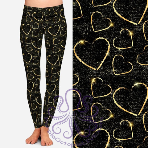 8121 Hearts of Gold POD DESIGNER LEGGINGS JV-C25C