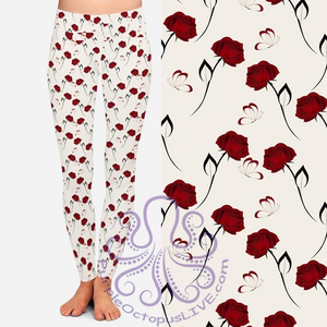 8125 Send One Rose POD DESIGNER LEGGINGS JV-C30C