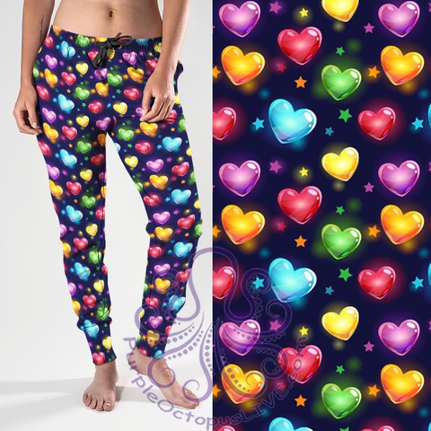 8129j Bubble Hearts POD JOGGERS JV-D35C