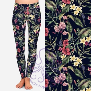 8158 Tropical Splendor DESIGNER LEGGINGS