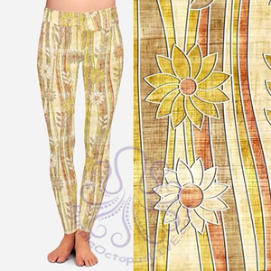 8160 Vertical Daisies DESIGNER LEGGINGS