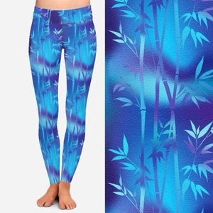 8161 Sky Blue Bamboo POD DESIGNER LEGGINGS JV-B44C