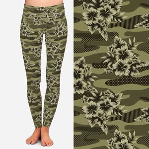 8163 Botanic Camo POD DESIGNER LEGGINGS JV-HA43C G