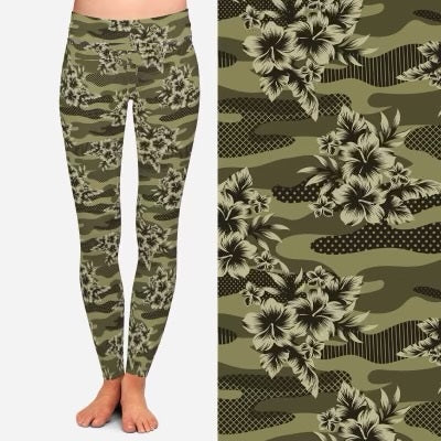 8163 Botanic Camo POD DESIGNER LEGGINGS JV-HA43C G