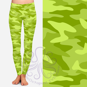 8173 Our Lime Camo DESIGNER LEGGINGS