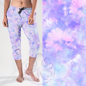 8186cj Violet Splash TD DESIGNER CAPRI JOGGERS