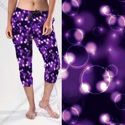 8192cj More Purple Bubbles POD CAPRI JOGGERS JV-PBB