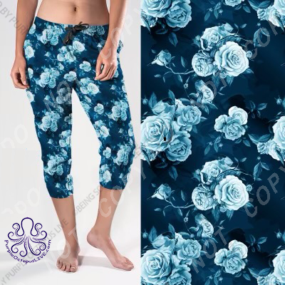 8194cj Floral Fantasy POD CAPRI JOGGERS JV-BBOK