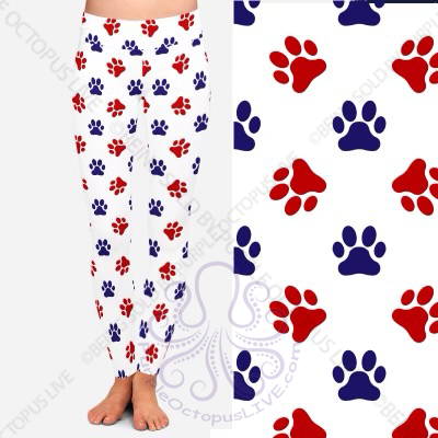 8213 Patriotic Paws DESIGNER LEGGINGS JV-C40