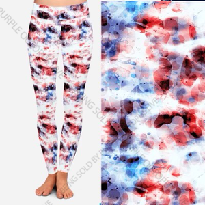 8223 Patriot Tie Dye POD DESIGNER LEGGINGS JV-D28C