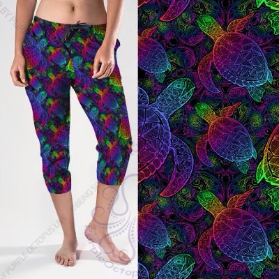 8240cj Sea Turtle Prisms POD CAPRI JOGGERS JV-T13C